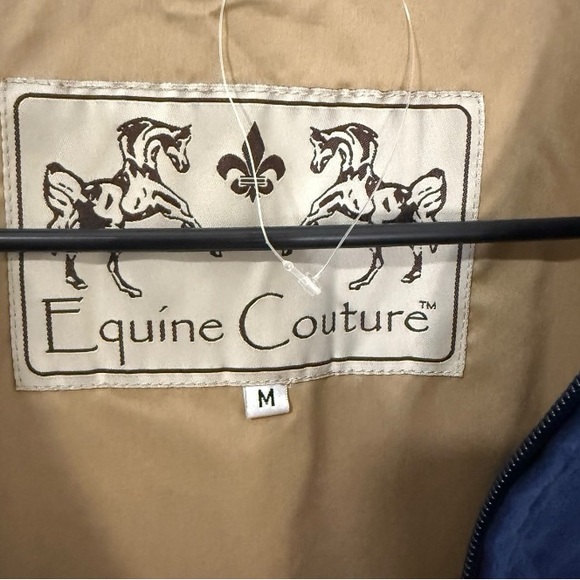 Equine Couture Navy Quilted Riding Vest Women’s M Equestrian Micro Suede NWOT - Picture 8 of 9